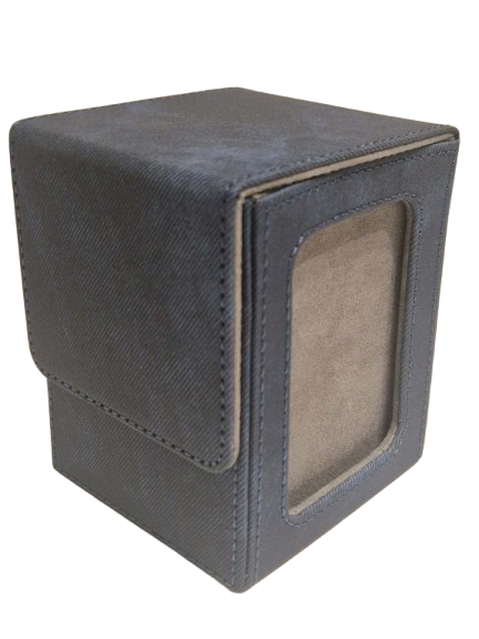 Sichtfenster - Deckbox (Dunkelblau/Grau)