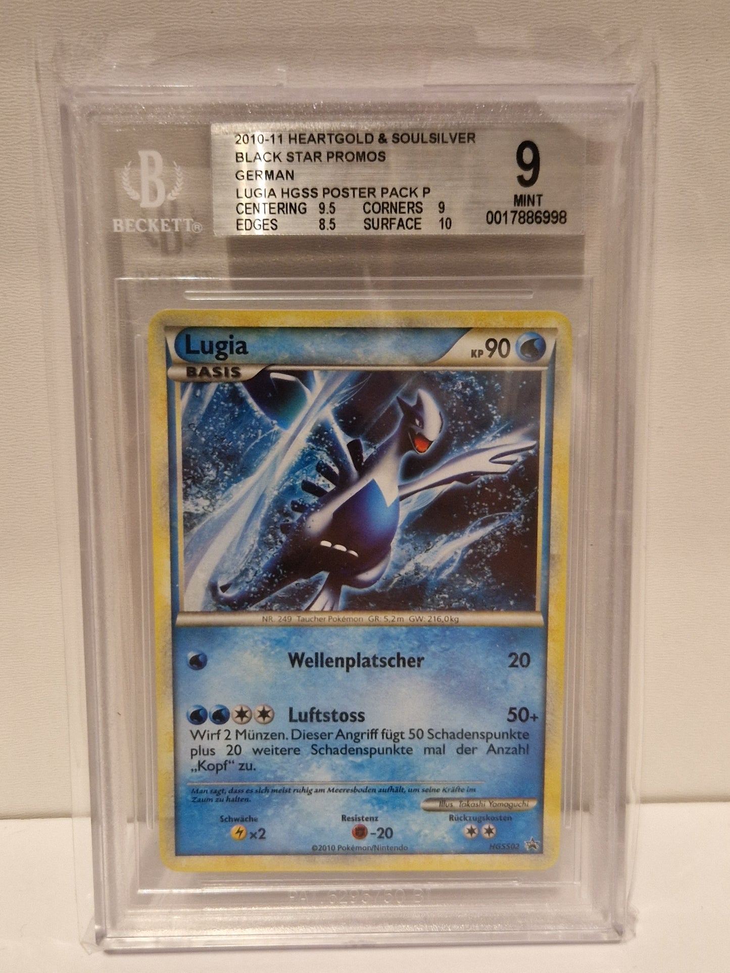 2010 - HGSS02 Lugia Promo - Beckett 9